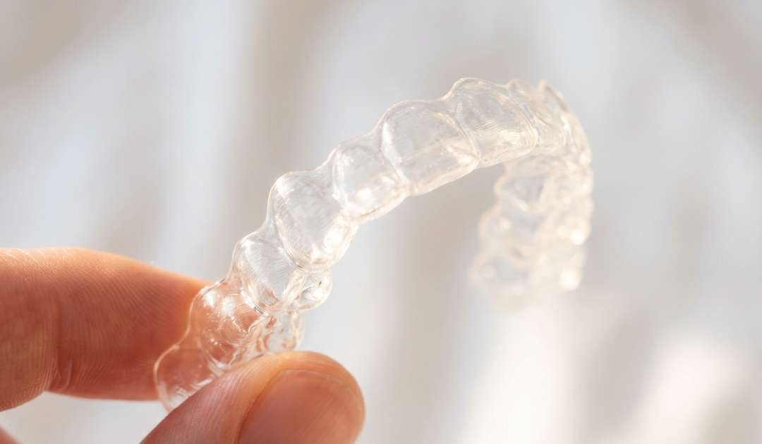 clear retainer up close